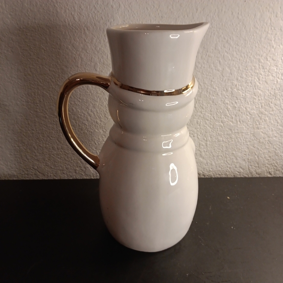 GORGEOUS NEW Paula Joerling Art Studio 9" Snowman Stoneware Christmas Pitcher. - Picture 4 of 6